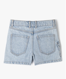 short en jean multi-poches fille bleu shortsK018201_3