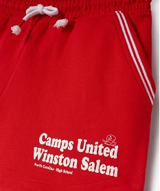 short de sport avec taille elastique fille - camps united rouge shortsK018401_2