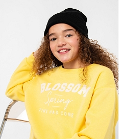 VESTE NOIR SWEAT JAUNE