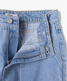 jean straight multi-poches fille gris jeansK021501_2
