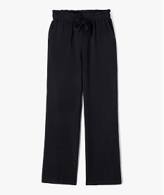 GEMO Pantalon fluide coupe large fille noir standard