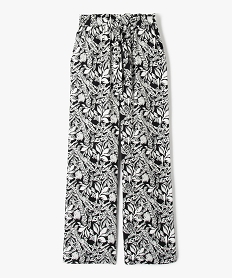 GEMO Pantalon fluide à motif feuillage coupe large fille Imprimé