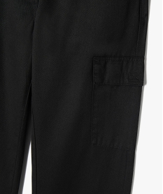 pantalon cargo straight en coton fille noir pantalonsK022901_2