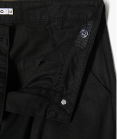 pantalon cargo straight en coton fille noir pantalonsK022901_3