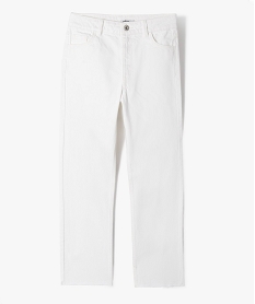 GEMO Jean straight à bord franc fille blanc standard