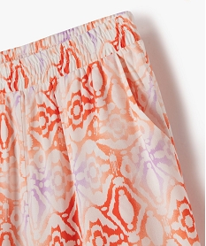 pantalon imprime fendu devant fille orange pantalonsK023401_3