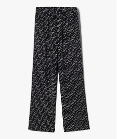 GEMO Pantalon fluide à motif fleuris en viscose fille noir standard