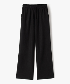 pantalon large en lin viscose uni fille noir pantalonsK023701_1