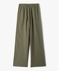 pantalon large en lin viscose uni fille vert pantalonsK023901_3