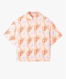 chemise a manches courtes imprimee fille orangeK025201_1
