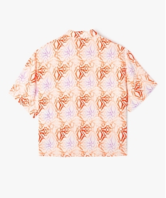 chemise a manches courtes imprimee fille orangeK025201_3