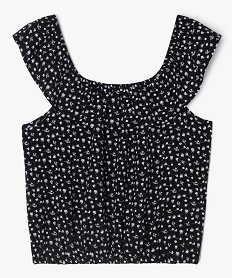 blouse sans manches coupe courte fille noirK025601_1