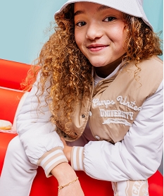 GEMO Blouson bomber bicolore fille - Camps United beige standard