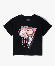 GEMO Tee-shirt à manches courtes coupe ample fille - My Hero Academia noir standard