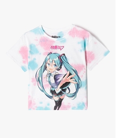 GEMO Tee-shirt à manches courtes avec motif Hatsune Miku fille - Crypton coloris assortis
