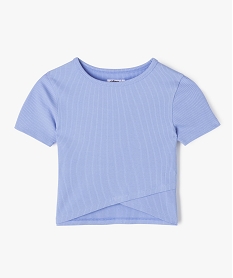 GEMO Tee-shirt à manches courtes avec bas asymétrique fille bleu standard