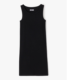 GEMO Robe tee-shirt en maille côtelée fille Noir