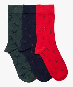 chaussettes speciales noel homme dans coffret cadeau (lot de 3) vert standardK036801_2