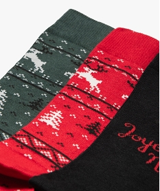 chaussettes speciales noel homme dans coffret cadeau (lot de 3) noir standardK036901_3