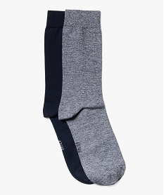 chaussettes hautes en coton stretch homme (lot de 2) bleuK039601_1