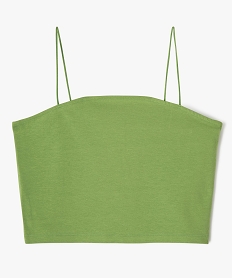 GEMO Débardeur court à bretelles spaghetti fille vert standard