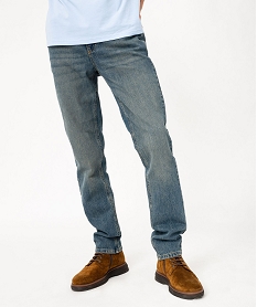 GEMO Jean Slim aspect usé homme Bleu