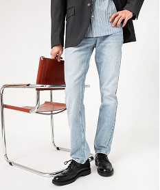 GEMO Jean coupe Slim délavé homme blanc chine