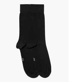 chaussettes en maille cotelee homme (lot de 2) noir standardK042601_1
