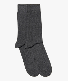 chaussettes en maille cotelee homme (lot de 2) gris standardK042801_1