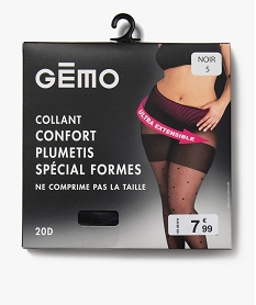 GEMO Collant confort spécial formes en plumetis femme noir standard