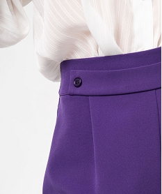 pantalon large avec ceinture fantaisie femme violetK046301_2