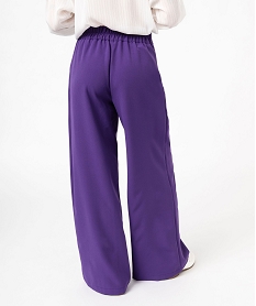 pantalon large avec ceinture fantaisie femme violetK046301_3
