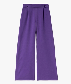 pantalon large avec ceinture fantaisie femme violetK046301_4