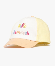 GEMO Casquette tricolore avec inscription brodée fille coloris assortis