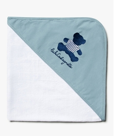 cape de bain bebe a capuche en jersey et eponge - lulucastagnette bleu standardK052301_1