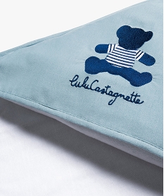 cape de bain bebe a capuche en jersey et eponge - lulucastagnette bleu standardK052301_4
