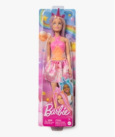 GEMO Poupée Barbie licorne - Mattel rose standard