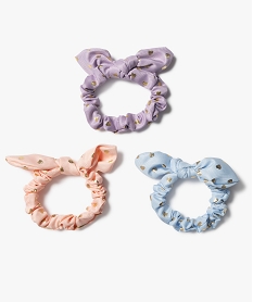 GEMO Chouchous à nœuds et pois pailletés fille (lot de 3) Multicolore
