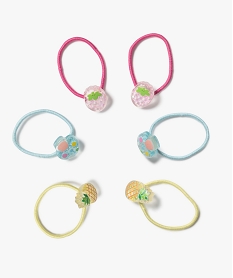 GEMO Élastiques à cheveux à breloques pailletées (lot de 6) Rose