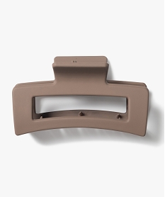 GEMO Pince crabe femme forme rectangle mate Brun