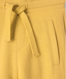 pantalon de jogging avec ceinture bord-cote bebe garcon jaune joggingsK079701_2