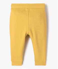 pantalon de jogging avec ceinture bord-cote bebe garcon jaune joggingsK079701_3