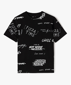 GEMO Tee-shirt à manches courtes coupe oversize inscription skate garçon noir standard