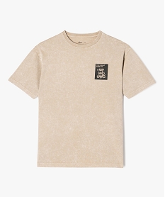 GEMO Tee-shirt à manches courtes avec motif poitrine garçon beige standard
