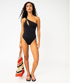 maillot de bain 1 piece a bretelles asymetriques et mousses amovibles femme noir maillots de bain 1 pieceK088101_1