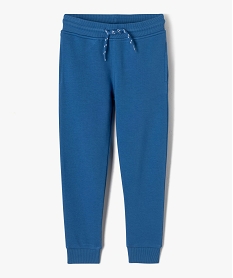 pantalon de jogging en molleton uni garcon bleuK088401_1