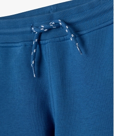 pantalon de jogging en molleton uni garcon bleuK088401_2