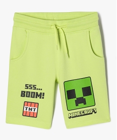 bermuda en maille imprimee garcon - minecraft vertK088601_1