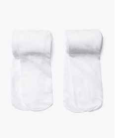 GEMO Collants bébé fille semi-opaque (lot de 2) blanc standard