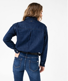 chemise en jean fermeture boutons pression femme - lulucastagnette bleuK091101_4